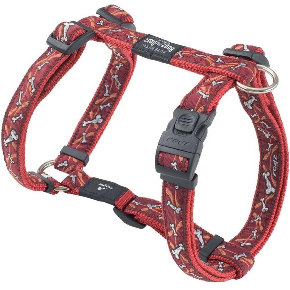 Red Adjustable Dog Collar with Black Buckles
